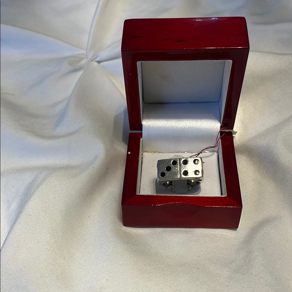Silver Dice Men's ring